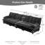 Canapé modulaire de 138 po à 4 places Cloud, canapé modulaire moderne à assise profonde, tissu chenille doux et respirant avec coussins en treillis, canapé de salon à assemblage facile-242379643