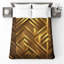Couvre-lit matelassé à motif de chevrons dorés -128548032