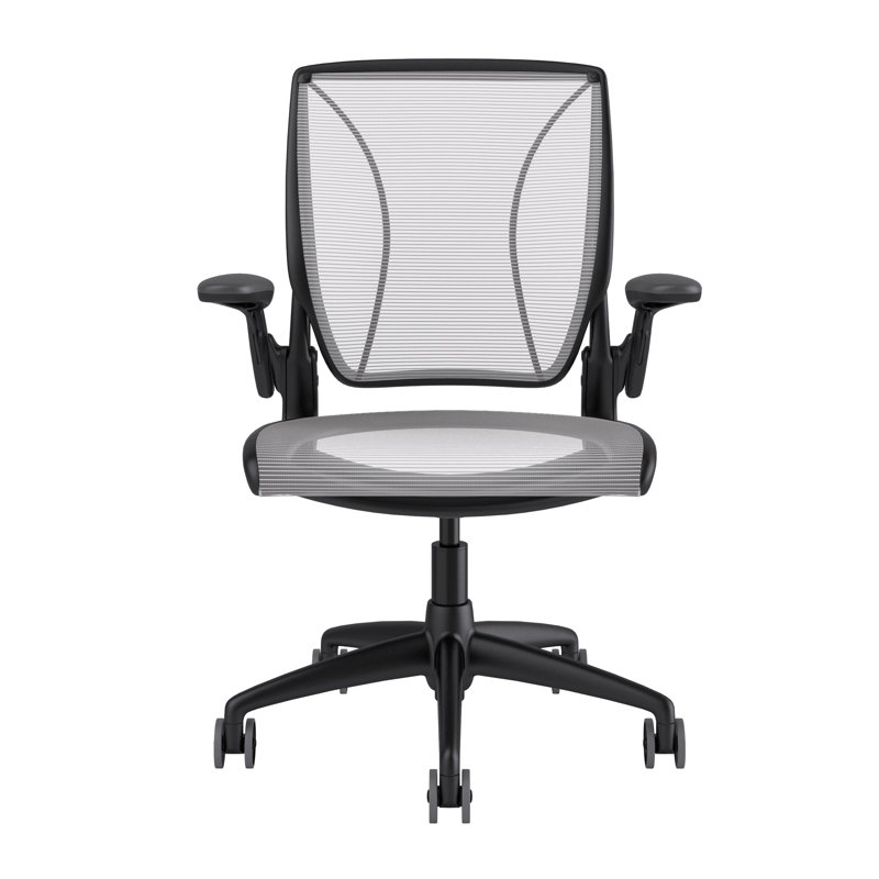 Chaise de travail World, Blanc, Réglable, Noir
