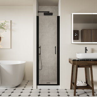 24'' - W x 72'' H Door Frameless Shower Door with