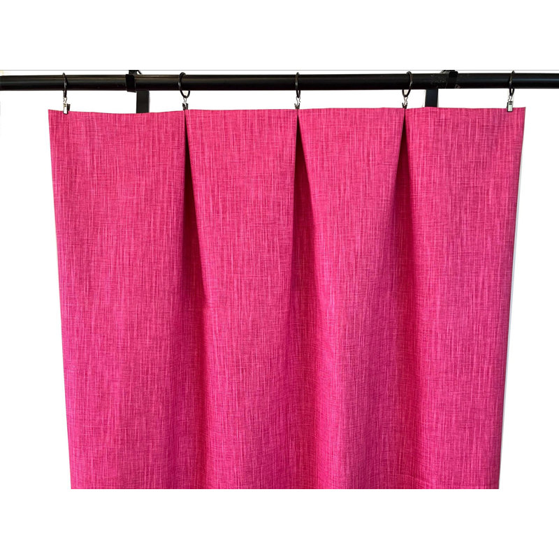 Rideaux en coton rose fuchsia, L 50 po x L 72 po