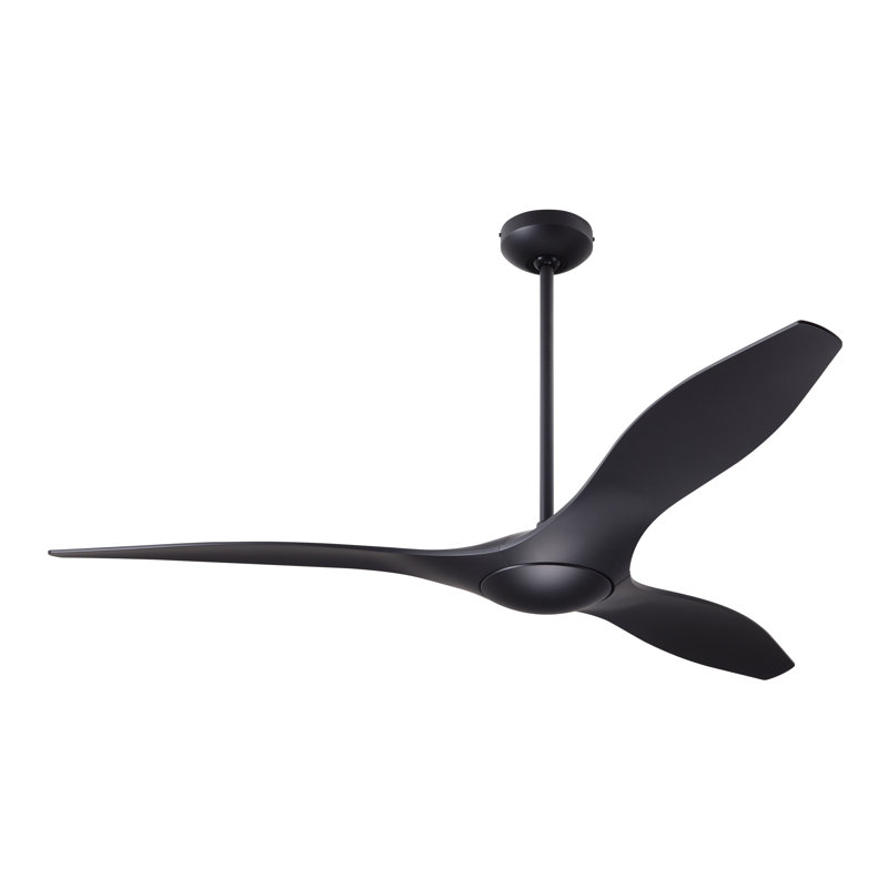IC Brisa Downrod Ceiling Fan, Handheld Remote Control, Matte Black