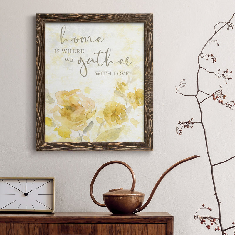 «Gather with Love», art textuel sur toile, Noyer, 44" H x 31" W x 1" D