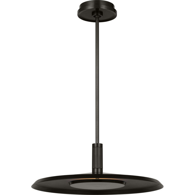 Saucer Pendant, Bronze, 6" H x 18" W x 18" D