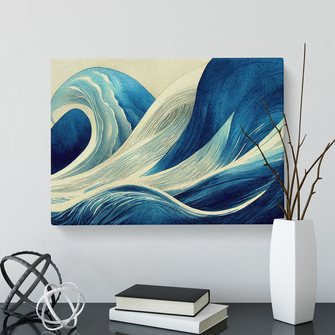 Surrealistic Ocean Wave Vol.2 Abstract - Wrapped Canvas