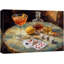 «Cocktail Still Life With Decanter Card And Dice», reproduction d'art sur toile encadrée, impression sur toile-131636310-131636313