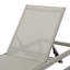 2 chaises longues réglables en maille grise, base stable en aluminium réglable en gris, fabriquées avec une structure et des sièges en filet, style classique pour une expérience de détente agréable en plein air