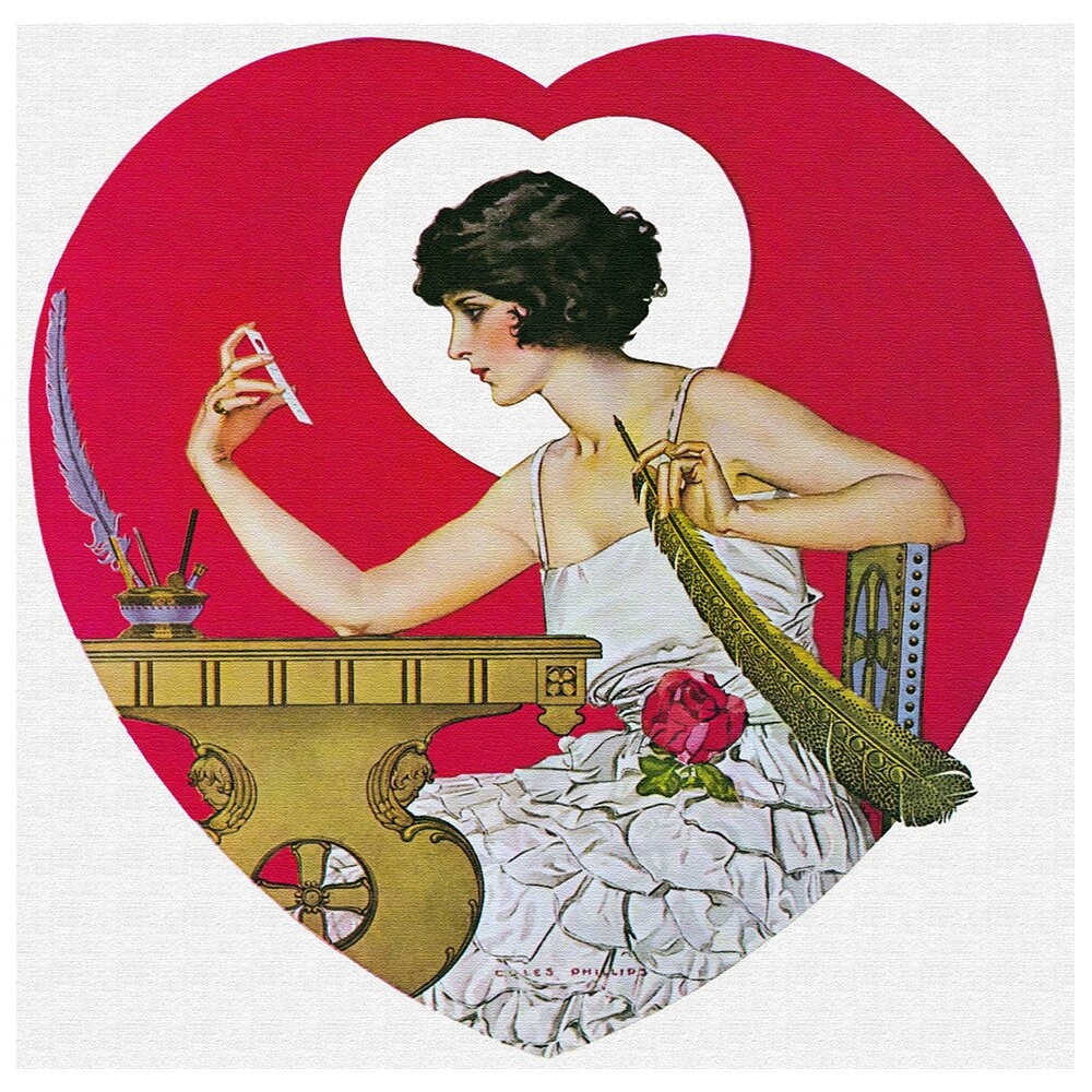 Leinwandbild Life Magazine Februar 1922, Valentinstag von C. Coles Phillips