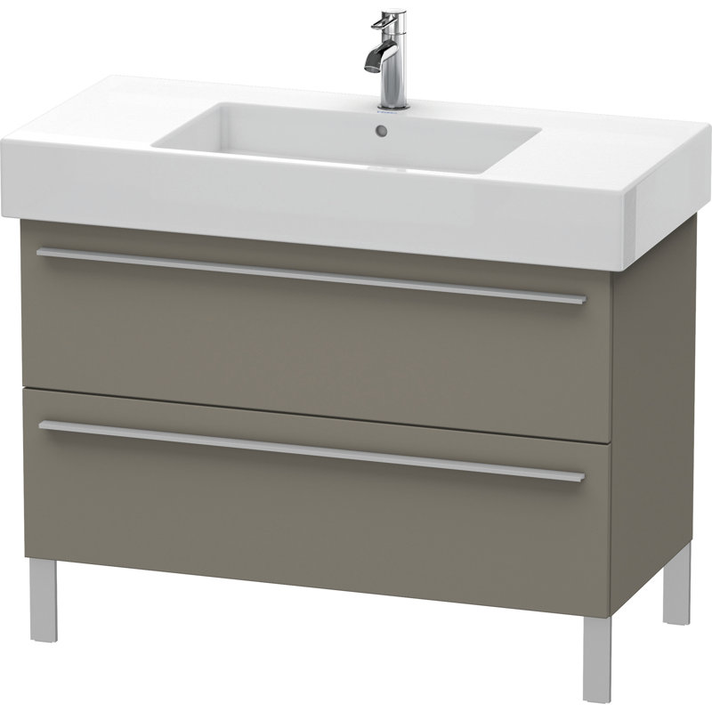 Base de meuble-lavabo de salle de bain simple 39,4" seulement, Satin flanelle gris