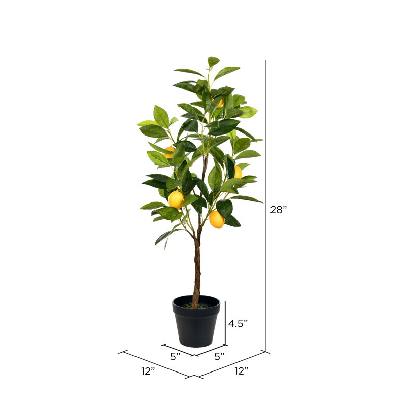 28'' Faux Lemon Tree in Pot