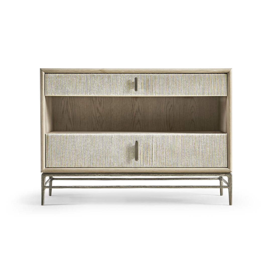 Water 42'' W Solid Wood Nightstand Jonathan Charles Fine Furniture