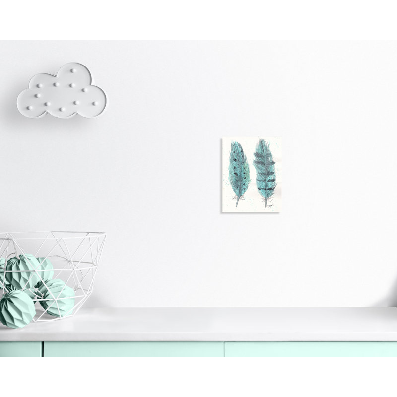 Art sur toile Feathers I, H 14 po x l 11 po x P 1,5 po