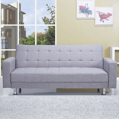 Katherine 75" Wide Square-tufted Convertible Loveseat by Etta Avenue Teen