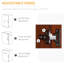 Armoire autoportante de 63 po, brun clair pour garde-manger dans la salle à manger. 5 tablettes, 2 réglables, améliorent l'apparence et l'efficacité du garde-manger, armoire de rangement. Embellit