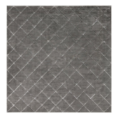 Latitude Run® Checks Novica Rug Gray and Silver