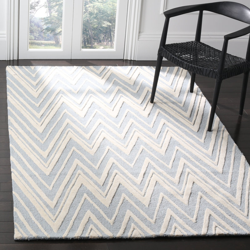 Tapis en laine touffeté à la main Sanyla, Rectangle 8 pi x 10 pi