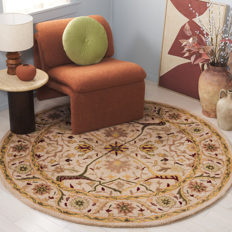 Dunbar Hand Tufted Wool Oriental Rug, Round 8'
