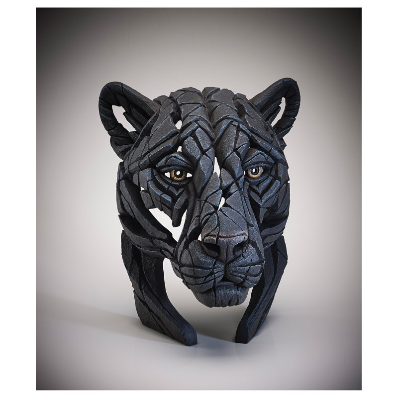 EDGE Sculpture Panther Bust 15.2in H