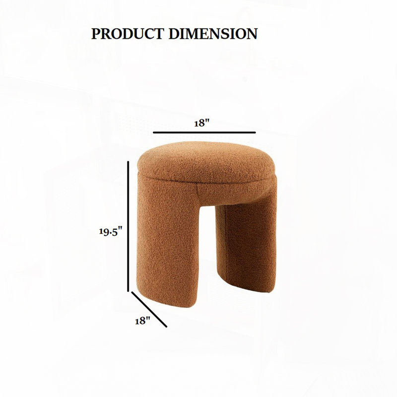 Tabouret d'appoint Teddy, Orange