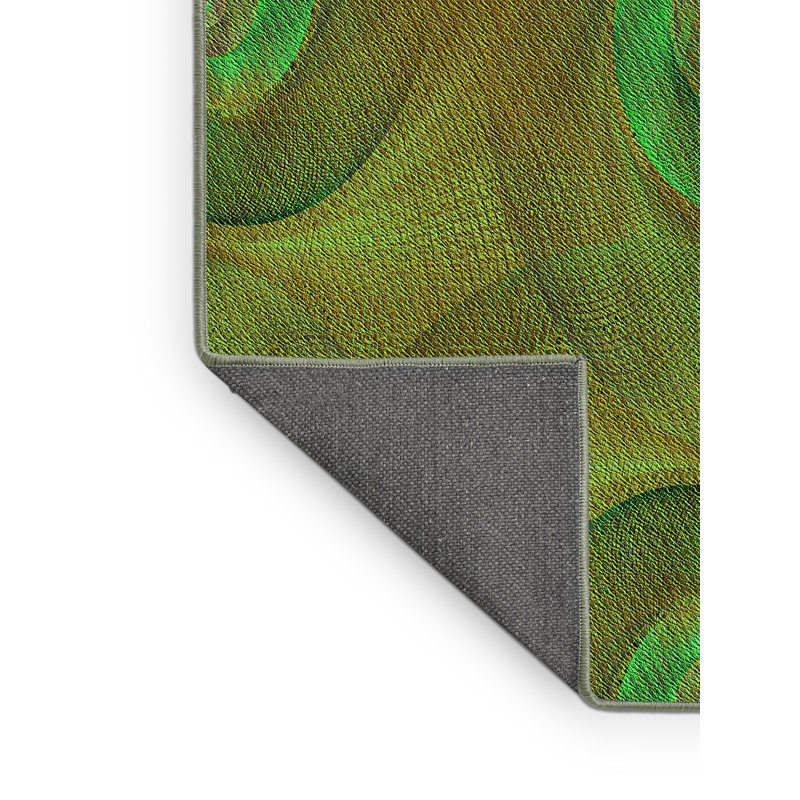 Tapis vert en laine, Rectangle 5 pi x 7 pi