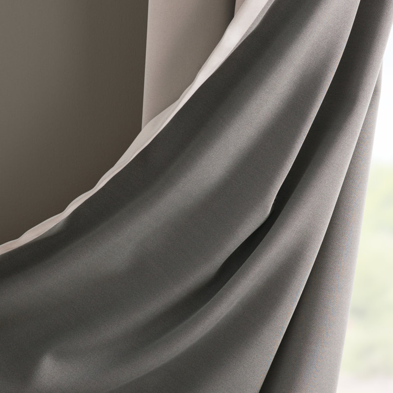 Panneau de rideau à oeillets à économie d'énergie thermique - Basics by Wayfair ™, Pierre, l 54 po x L 54 po
