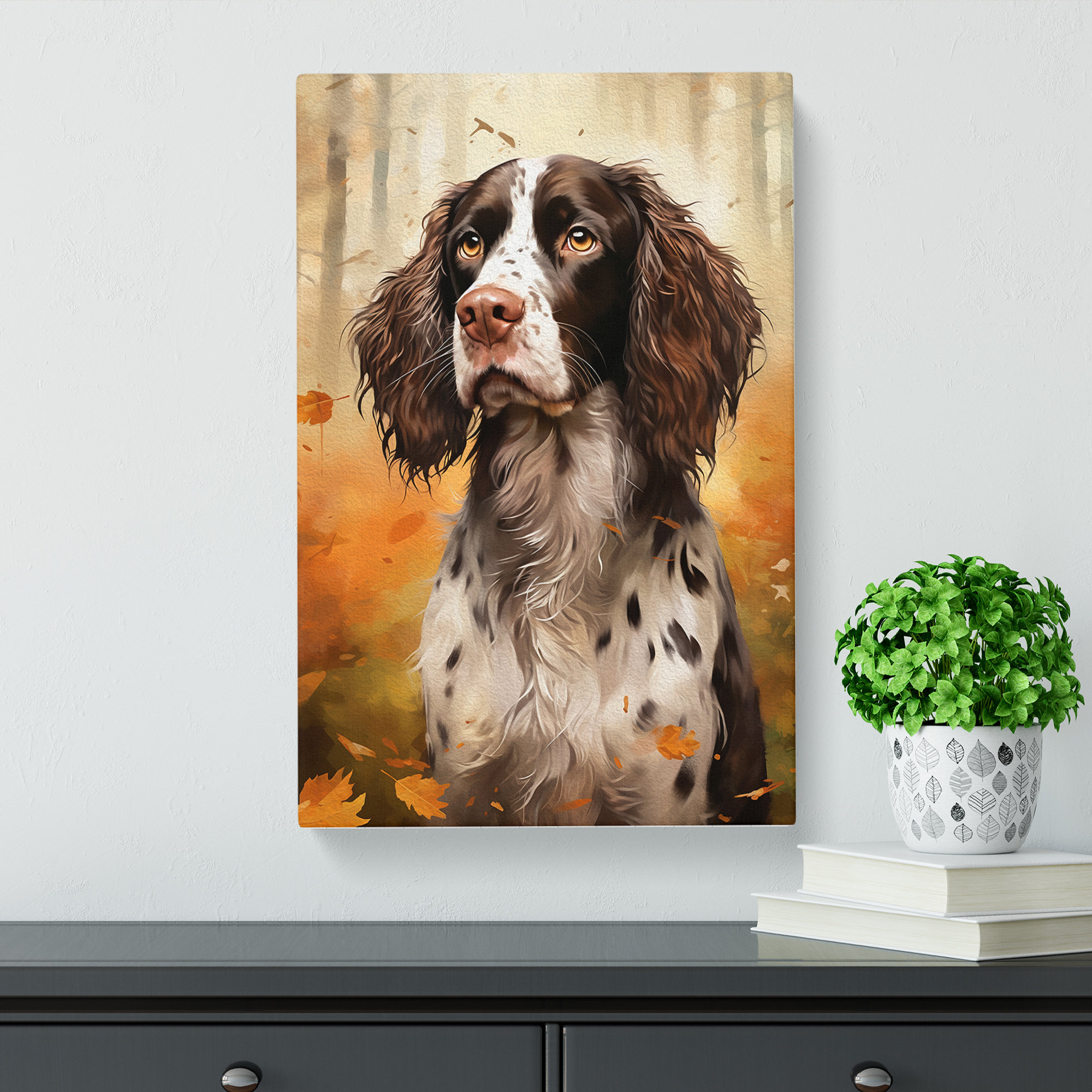 Springer Spaniel Print Marlow Home Co. English Springer Spaniel Digital No.2 - Print | Wayfair ...