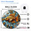 Horloge murale élégante vitrail poisson 12 po