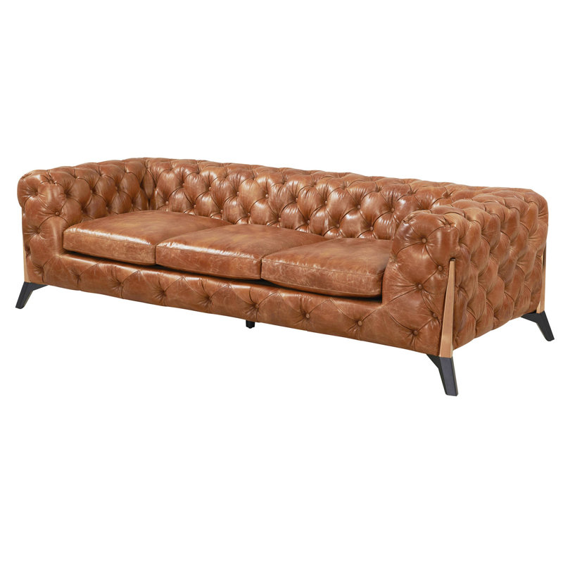 Olivia 87'' Leather Sofa
