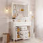 Meuble-lavabo de 36 po avec lavabo supérieur, armoire à miroir, armoire de rangement moderne avec 2 portes à fermeture douce et 2 tiroirs, meuble-lavabo simple-1850810191