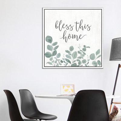 Bless This Home Eucalyptus by Kate Sherrill - Print on Canvas