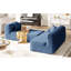 Canapé modulaire en L pour la maison. 2 pièces. Plongez dans le luxe pur avec de la mousse. Profondeur du siège de 53 po. Tissu amélioré. 3. Bleu. L 111 po x L 66,5 po x H 26,5 po Capacité de poids de 400 livres. Configuration.-1481964107