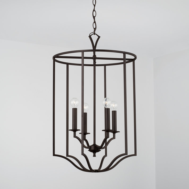 Luminaire suspendu de style lanterne à 4 lumières