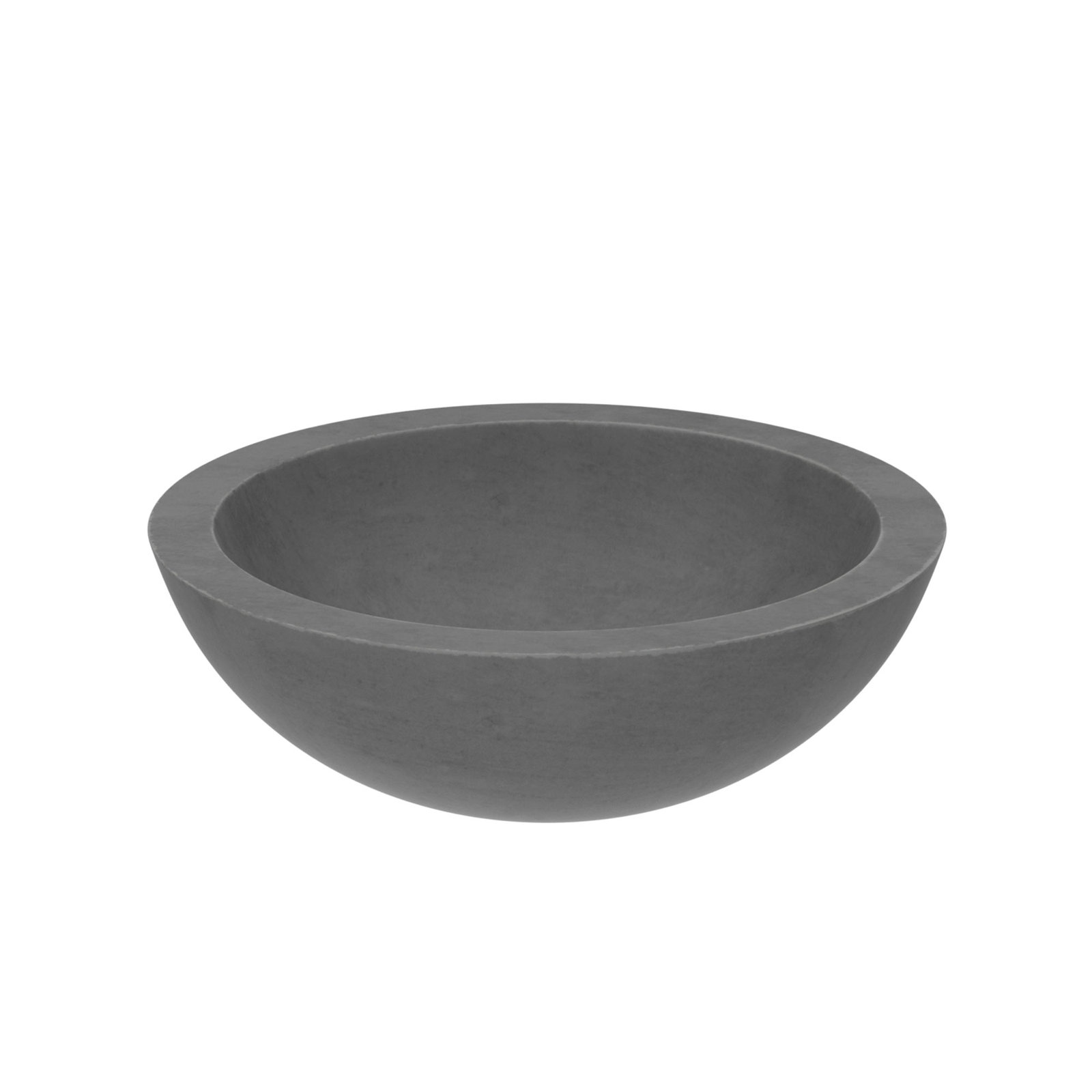 NativeStone Morro Round Concrete Vessel Sink, Slate