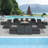 Jiovonni 13-Piece Deep Seating Patio Sectional Conversation Seating Group with 60,000 BTU Fire Pit Table & Chaise Lounges (10-Seat)-1526066704-1477052241