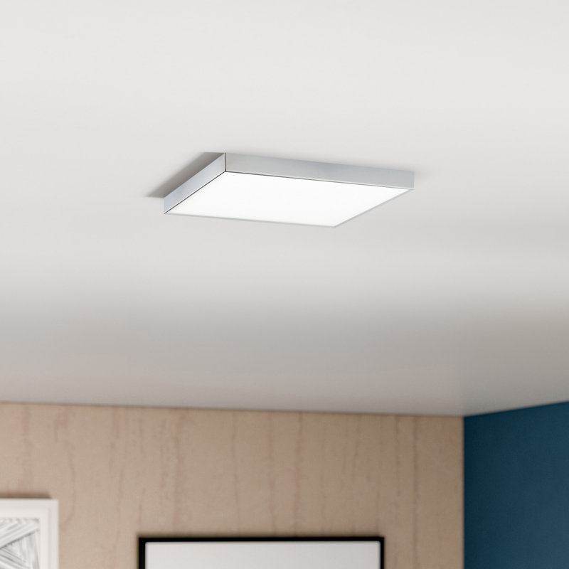 Warrenton LED Flush Mount, Polished Chrome, 0.75" H X 8.5" W X 8.5" D