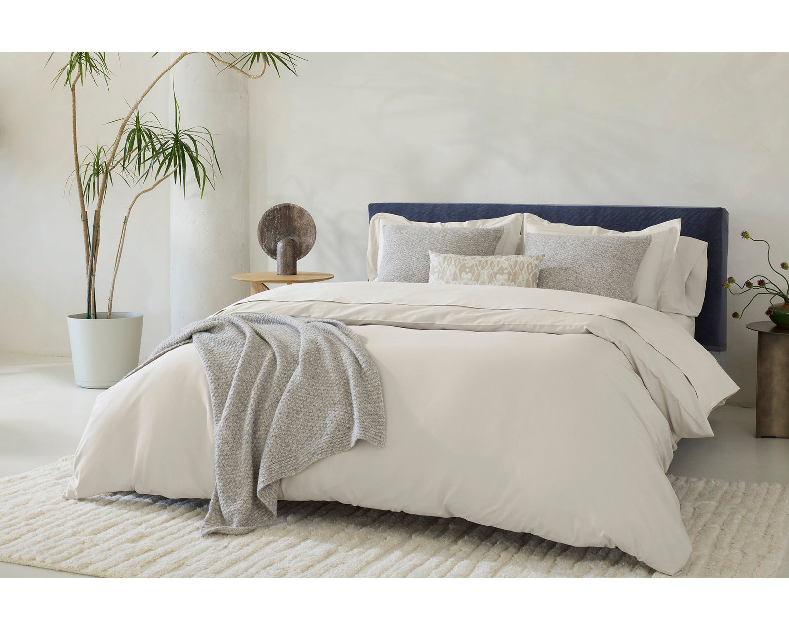 Cloud Soft Organic Sateen Duvet Cover Set, Twin Duvet Cover, Stone