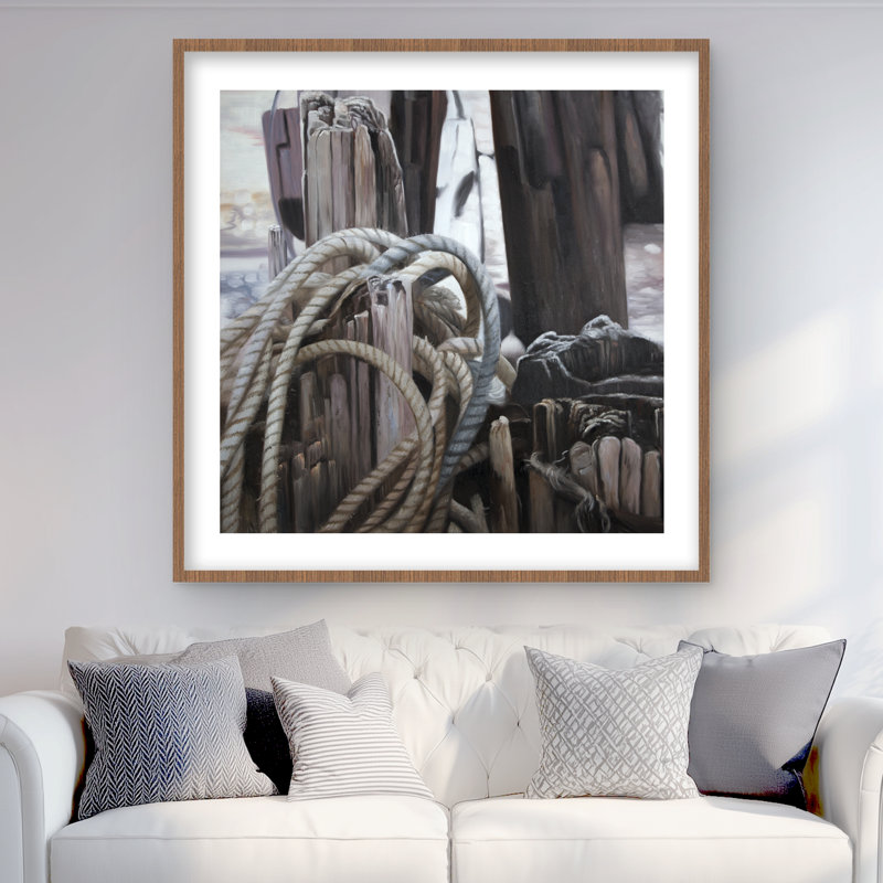 Driftwood - Sea Marine, reproduction matte encadrée pour la décoration intérieure