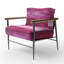 Out To Sea - Fauteuil d'appoint rembourré rose nautique et plage-108432907