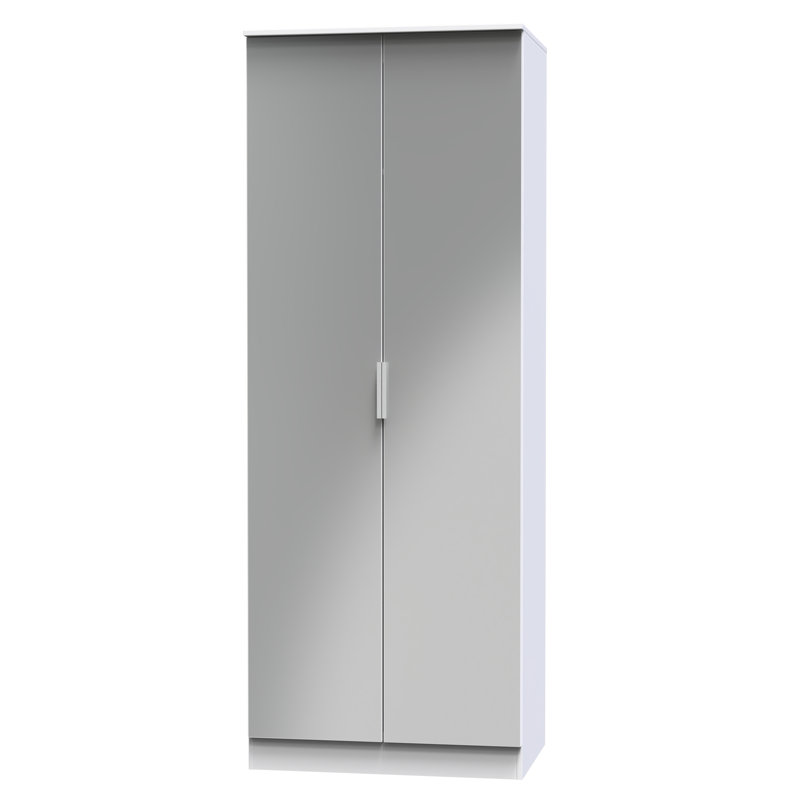 Biernat Manufactured Wood Wardrobe, Grey/White
