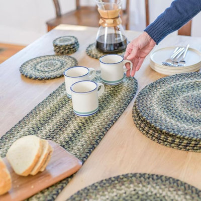 Chemin de table d'intérieur tressé en jute de qualité supérieure Kimmel, taille 11 po x 36 po
