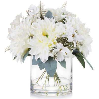 Arrangement floral mélangé dans un vase