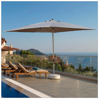 Recgle Patio Umbrella with Crank Lift and Tilt Function, Providing UV Protection and Adjustable Shade for Outdoor Comfort