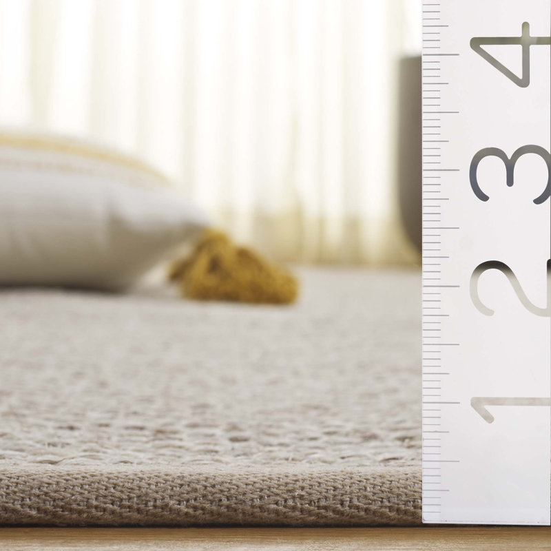 Tapis en jute / sisal marbré / beige Torbin, Carré 5 pi