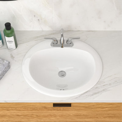 Lavabo pour salle de bain 20,3 pouces en porcelaine blanche vasque de comptoir vitrifiée en céramique vitrifiée 20,3 x 18 pouces avec vasque de style vasque 3
