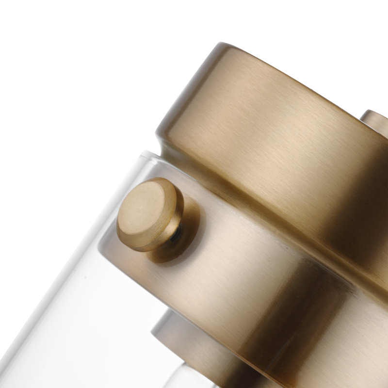 Luminaire suspendu cylindrique à 1 lumière Isamar, Or