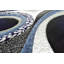Tapis bleu marine / gris à motif abstrait Mccampbell-35992004