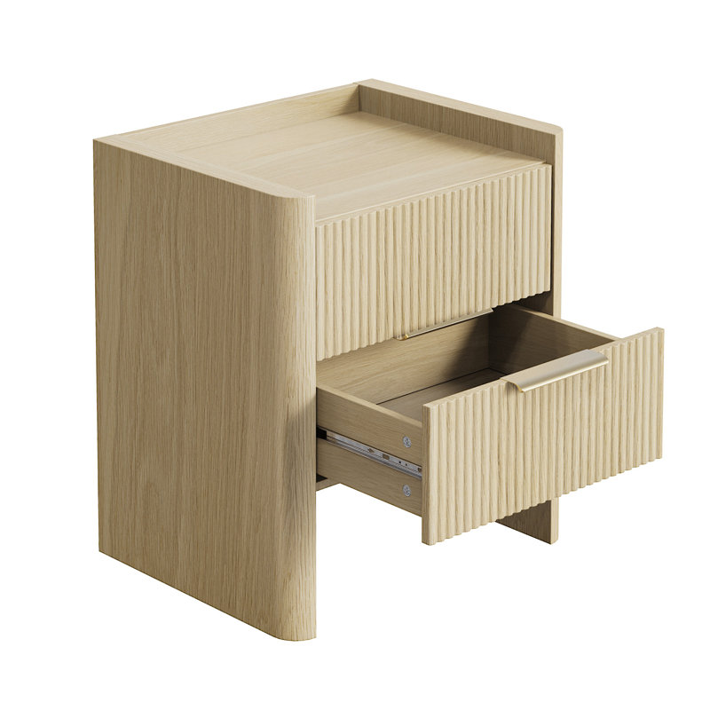 Table de chevet avec 2 tiroirs