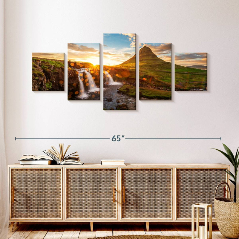 Kirkjufellsfoss Waterfalls, 24" H x 55" W