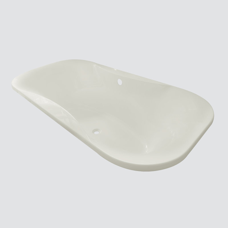 Signature 70'' x 35'' Soaking Acrylic Bathtub, Biscuit