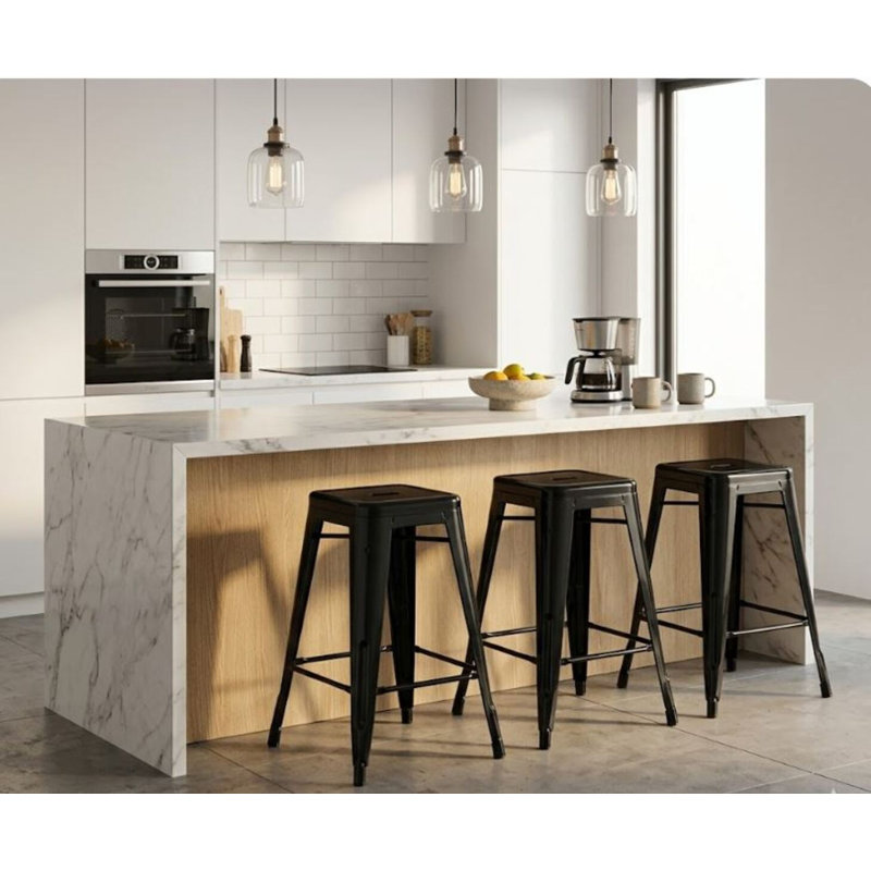 Tabouret de comptoir Arca, Noir, 2